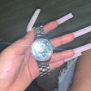 aragon silver watch